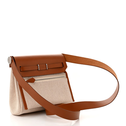 Hermes Military Toile Vache Hunter Herbag Zip Retourne 20 Ecru Beige Fauve 3 of 10
