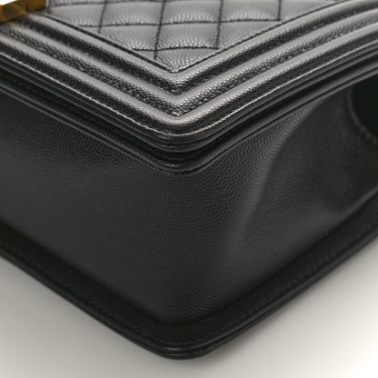 Chanel Caviar Quilted Medium Boy Flap Black 9 of 10