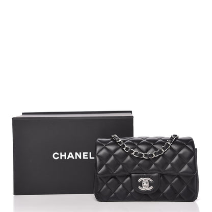 Chanel Lambskin Quilted Mini Rectangular Flap Black 11 of 11