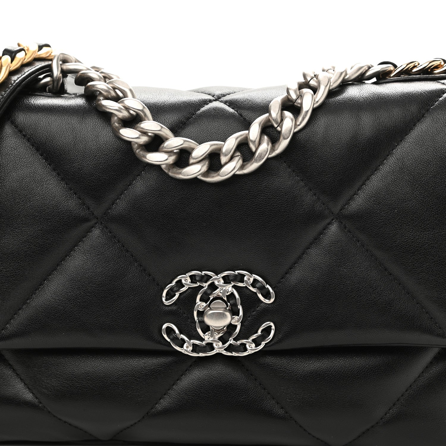 Chanel Lambskin Quilted Medium Chanel 19 Flap Black 8 of 10