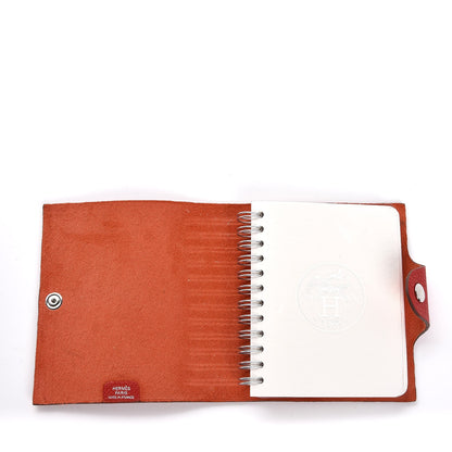 Hermes Taurillon Clemence Ulysse Mini Notebook Rouge Casaque 5 of 8