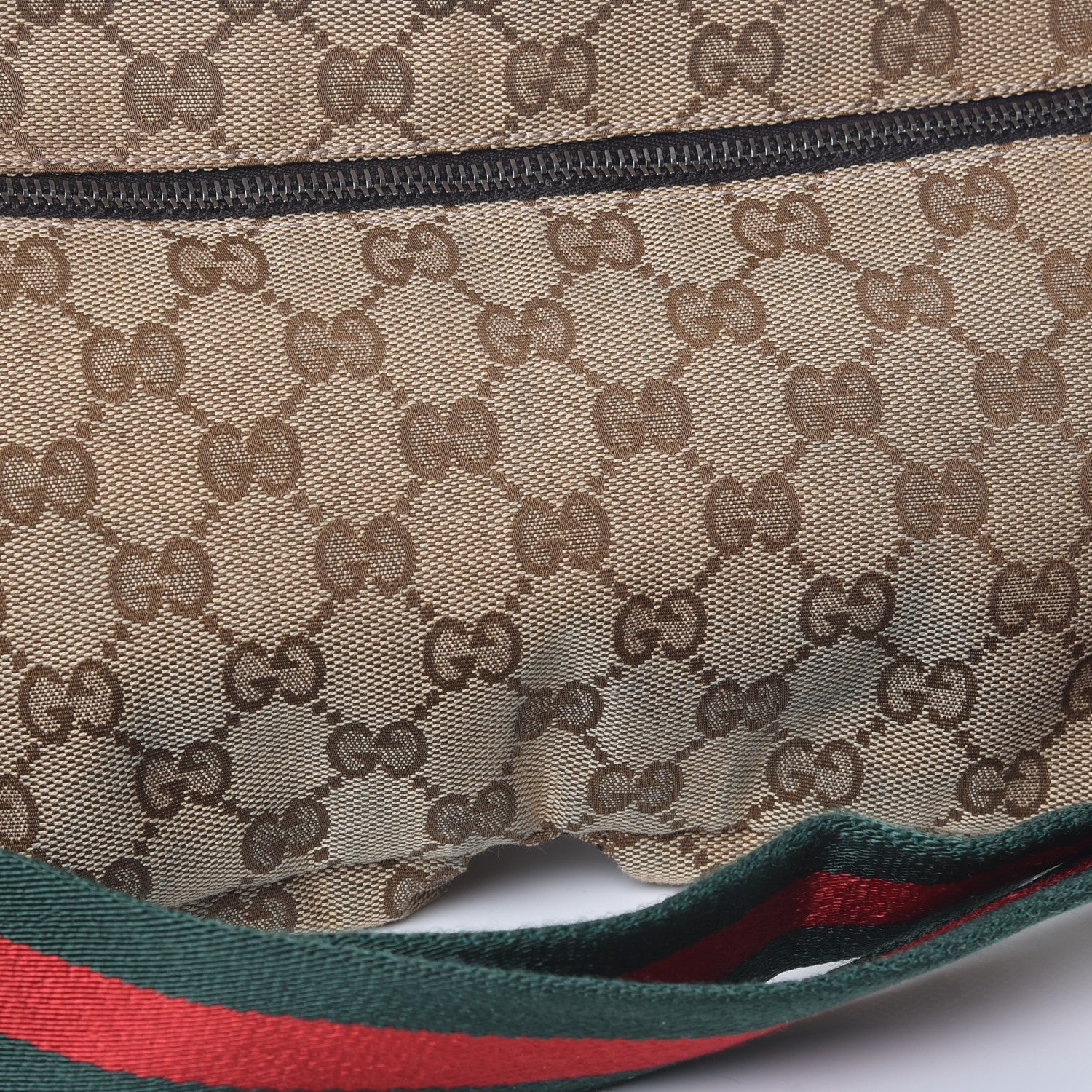 Gucci GG Monogram Double Pocket Belt Bag Dark Brown 8 of 8