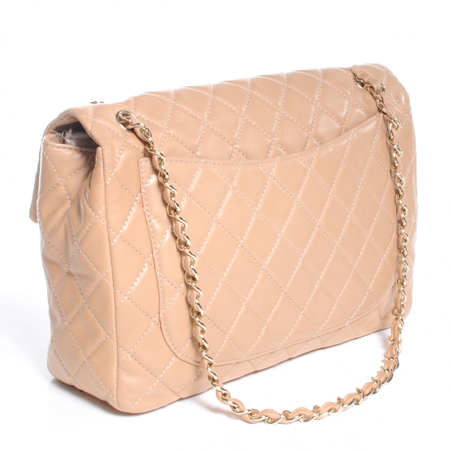 Chanel Lambskin Maxi Flap Apricot 3 of 8