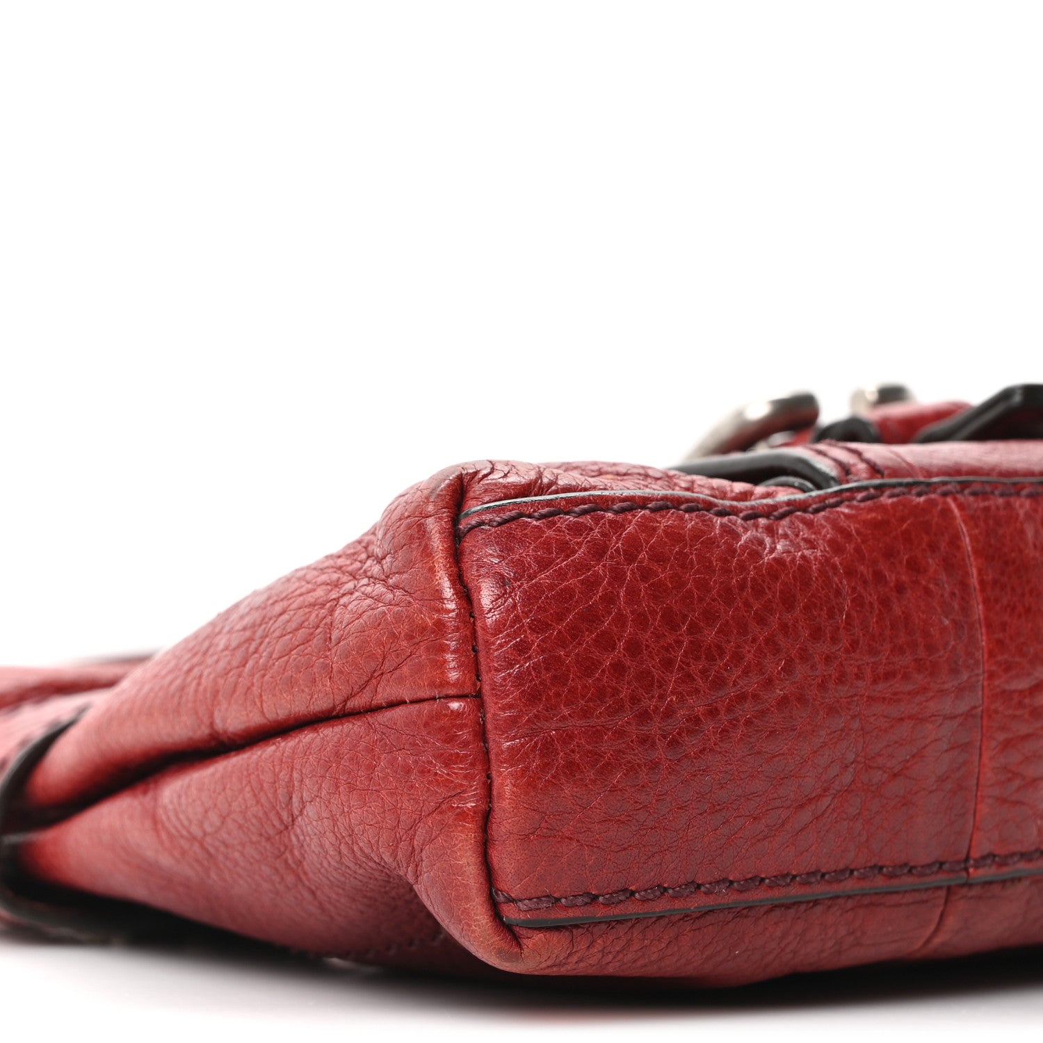 Chloe Grained Calfskin Small Paddington Crossbody  Dark Red 9 of 10
