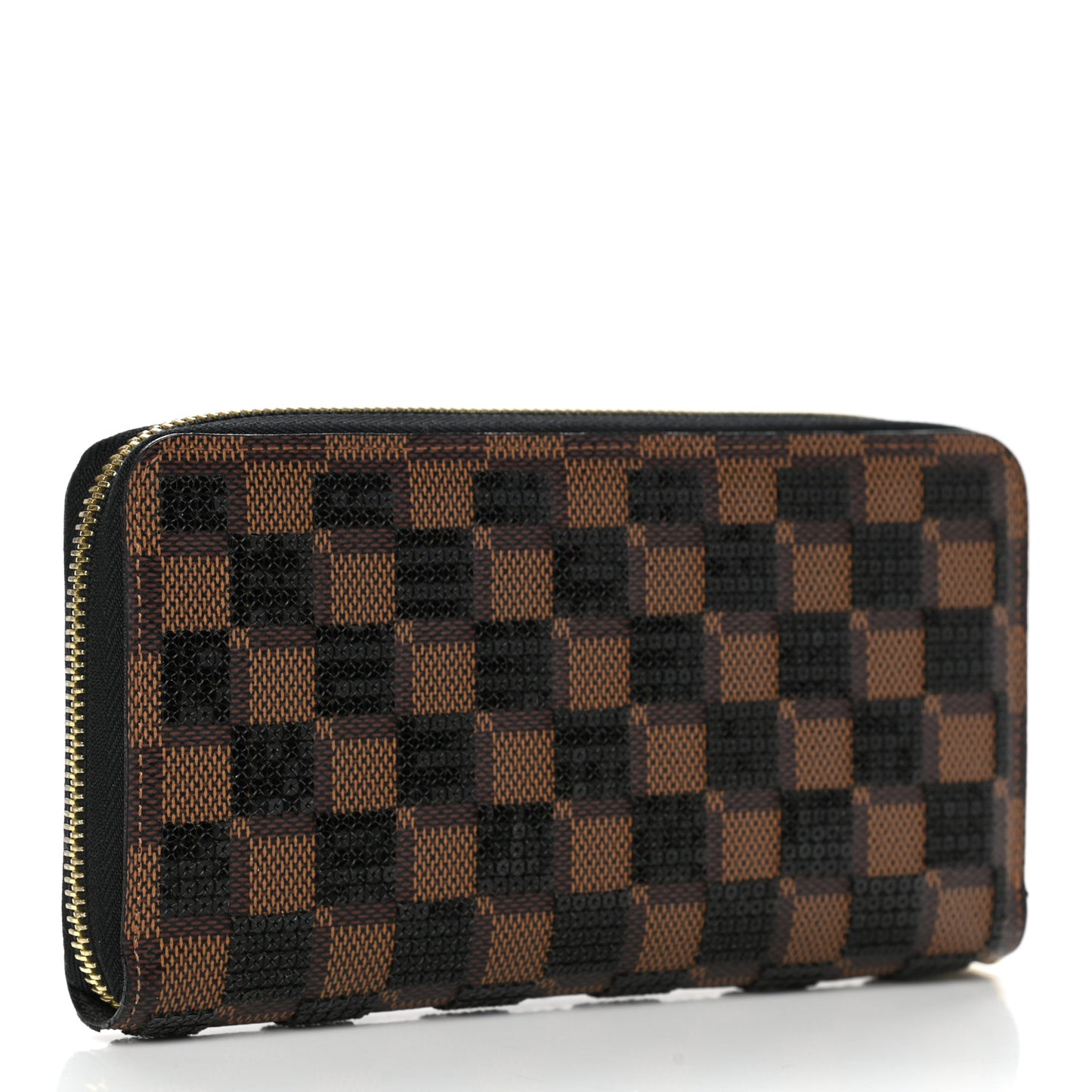 Damier Paillettes Zippy Wallet Black