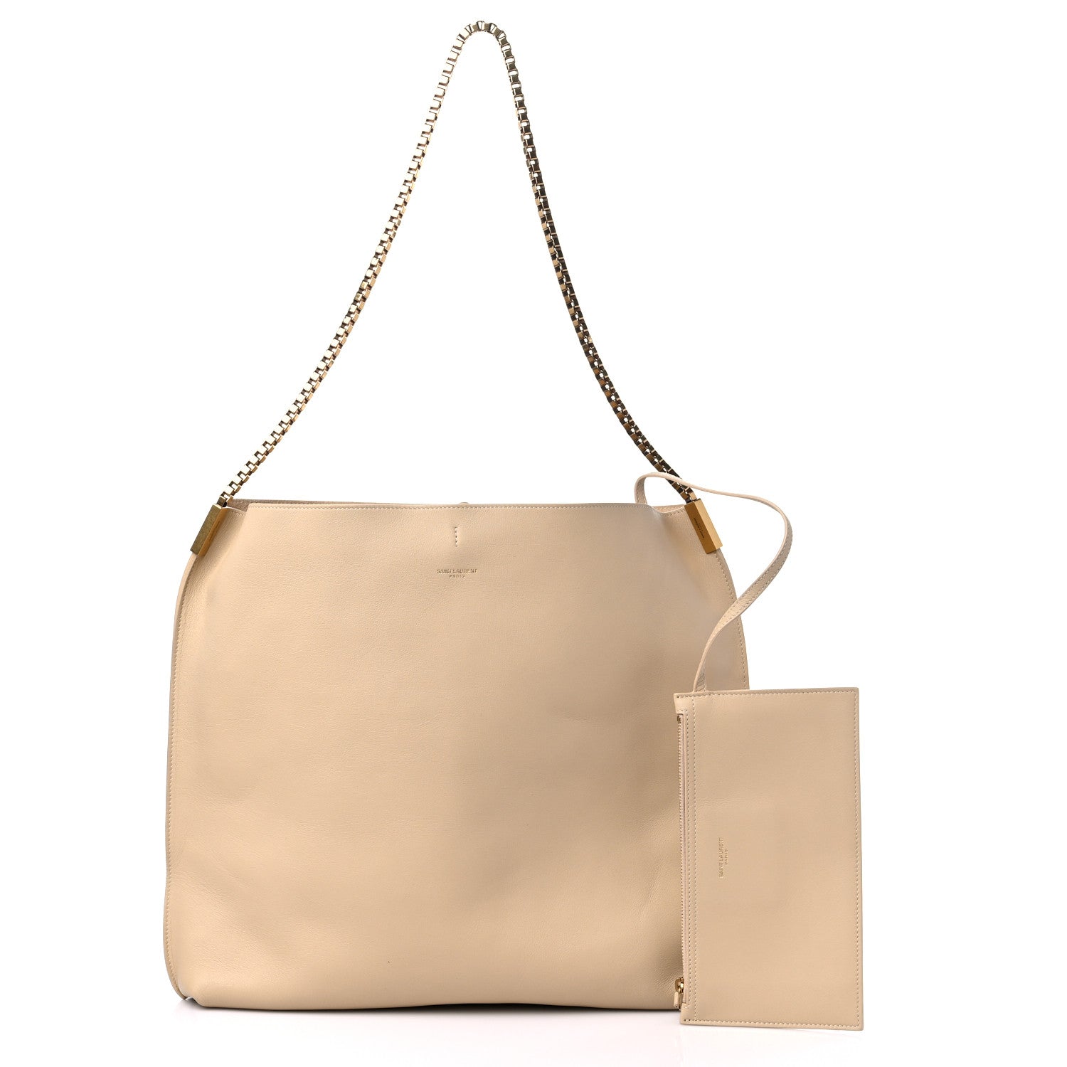 Saint Laurent Calfskin Medium Suzanne Hobo Beige 1 of 10