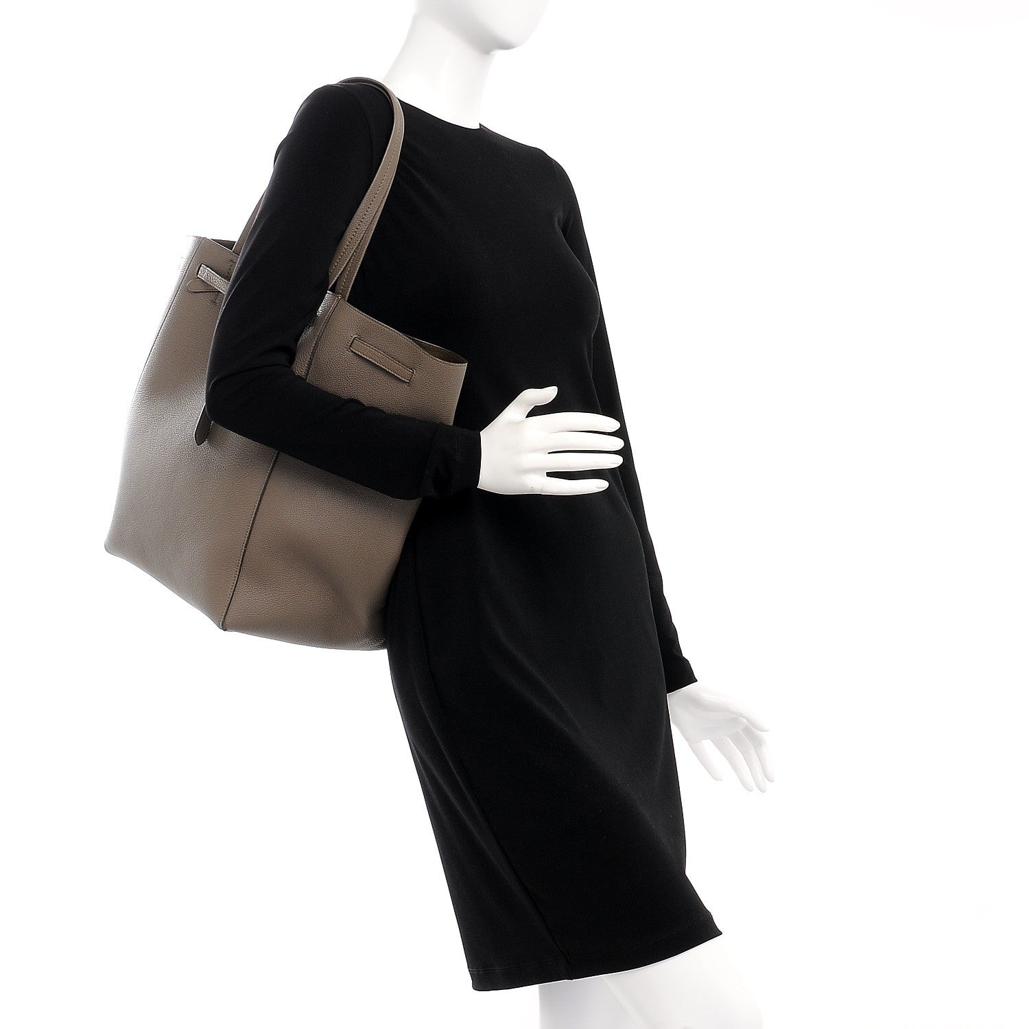 Celine Soft Grained Calfskin Medium Belt Cabas Phantom Taupe 2 of 7