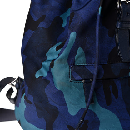 Prada Tessuto Nylon Camouflage Print Backpack Royal 6 of 9