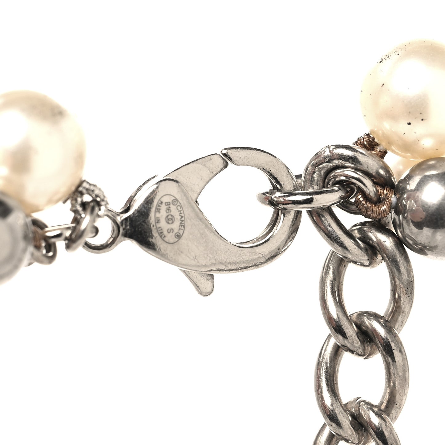 Pearl Multistrand CC Long Necklace Pearly White
