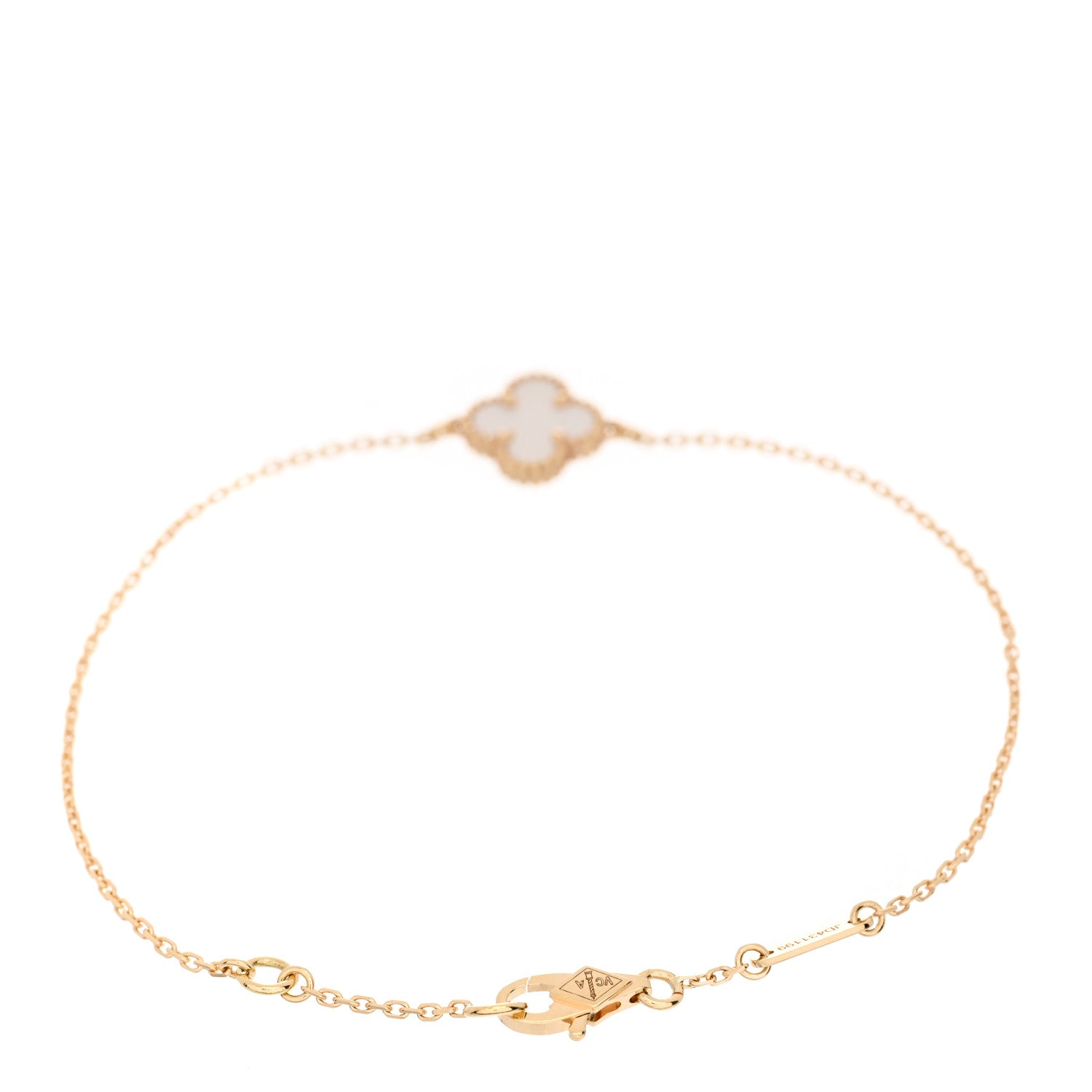 Van Cleef & Arpels 18K Yellow Gold Mother of Pearl Sweet Alhambra Bracelet 2 of 5