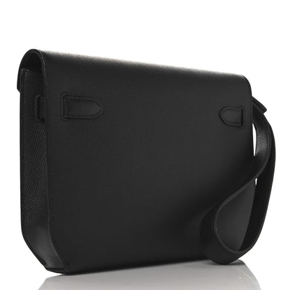 Hermes Epsom Kelly Depeches 25 Pouch Black 3 of 11