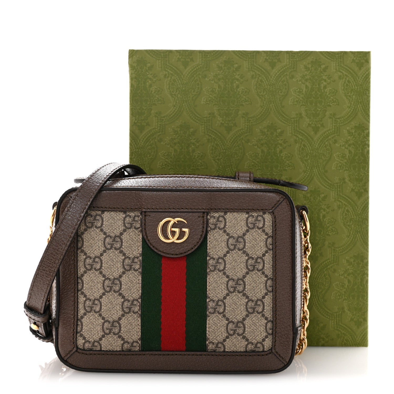 Gucci GG Supreme Monogram Mini Ophidia Top Handle Shoulder Bag