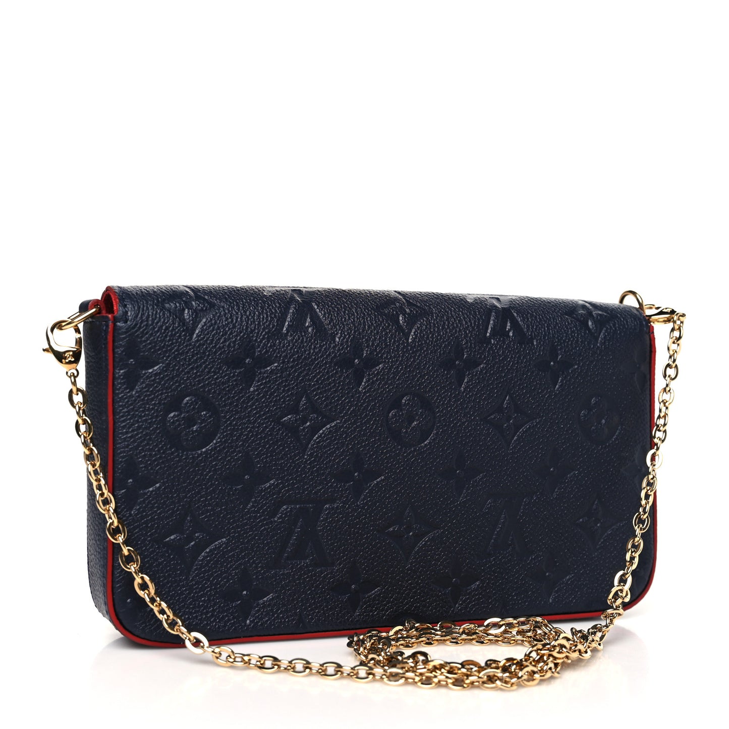 Empreinte Pochette Felicie Chain Wallet Marine Rouge