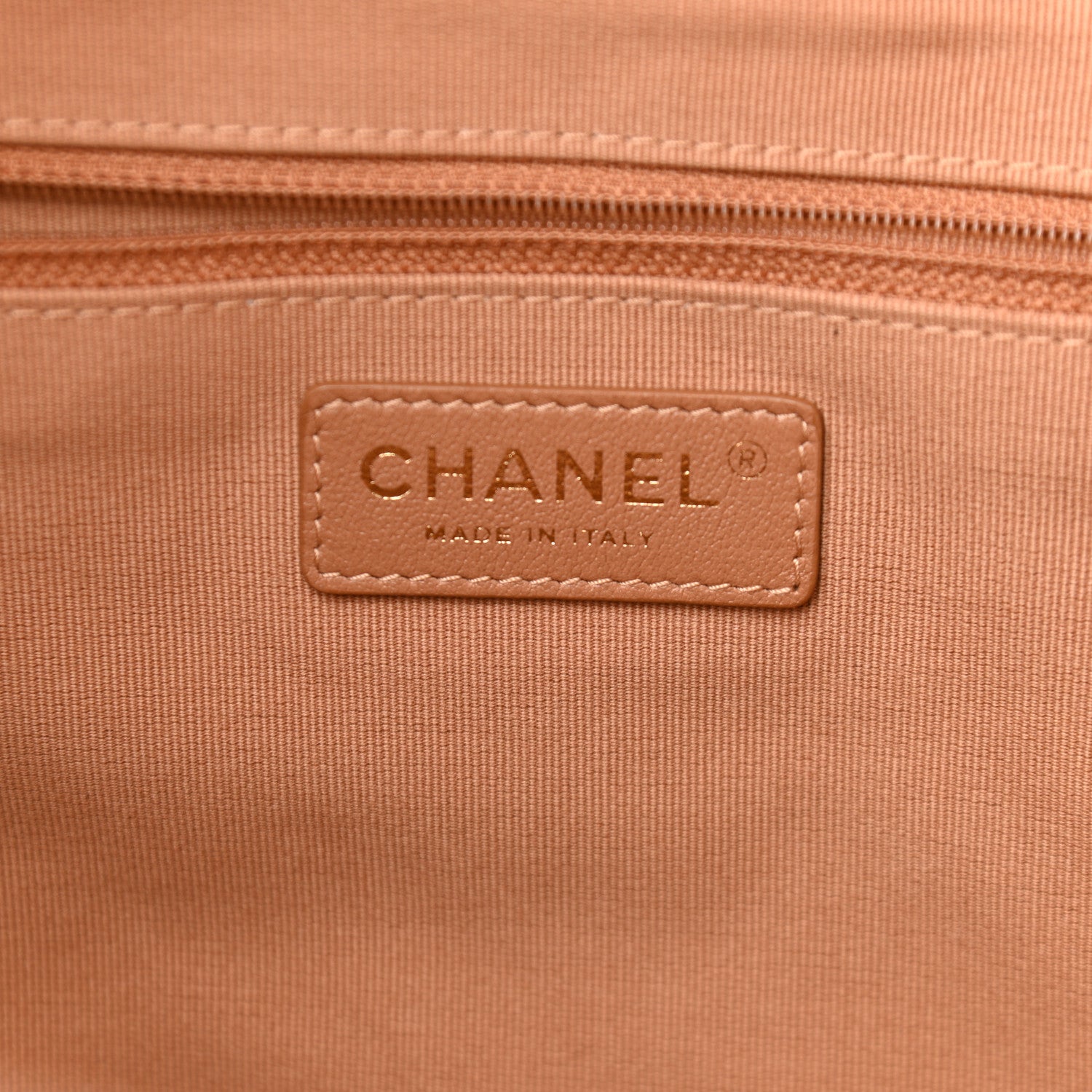 Chanel Lambskin Shopping Tote Camel 9 of 10