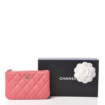 Chanel Iridescent Caviar Quilted Small Cosmetic Case Pink 8 of 8