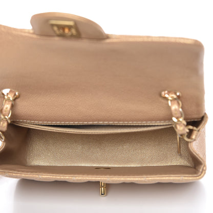 Chanel Pearly Caviar Quilted Mini Rectangular Flap Gold 5 of 8