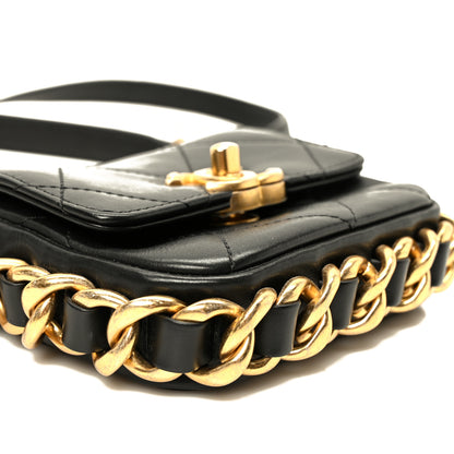 Chanel Calfskin Quilted Mini Framing Chain Bag Black 9 of 10