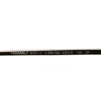 Chanel Metal Polarized Round Sunglasses 4251-J Gold Black 5 of 7