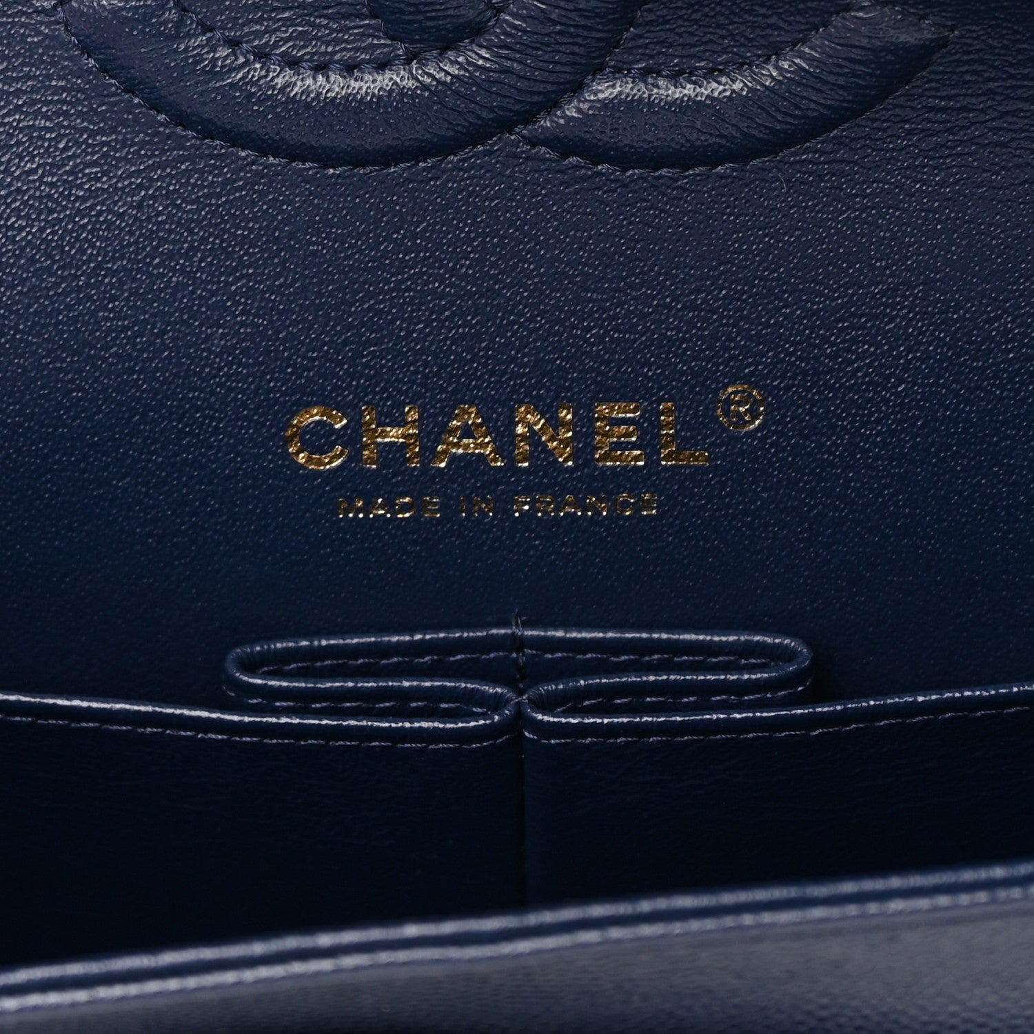 Chanel Caviar Quilted Medium Double Flap Navy 6 of 15