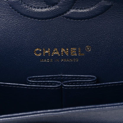 Chanel Caviar Quilted Medium Double Flap Navy 6 of 15