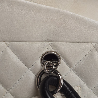 Chanel Calfskin Python Quilted Large Cambon Bowler White 21 of 26