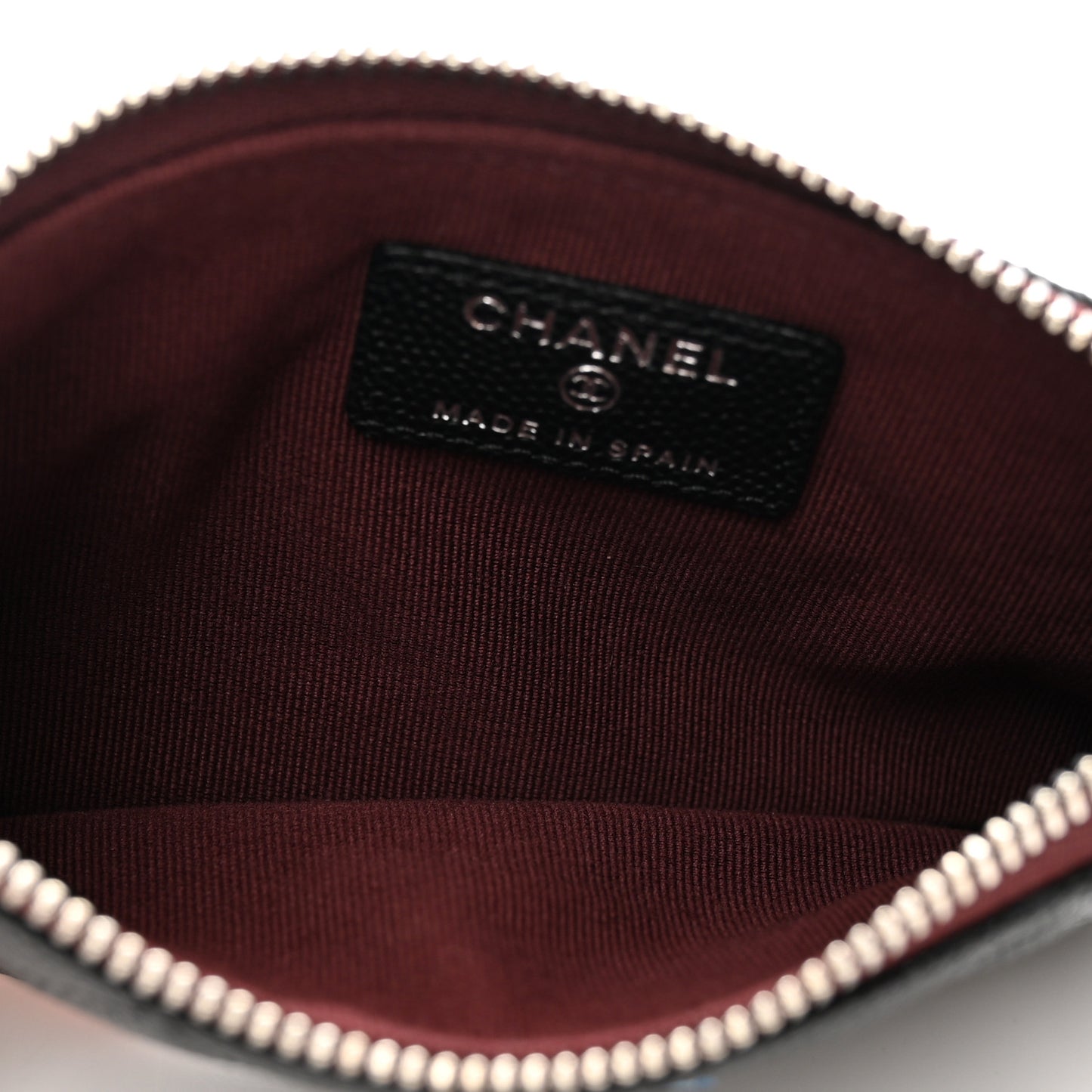 Caviar Quilted Small Cosmetic Case Black