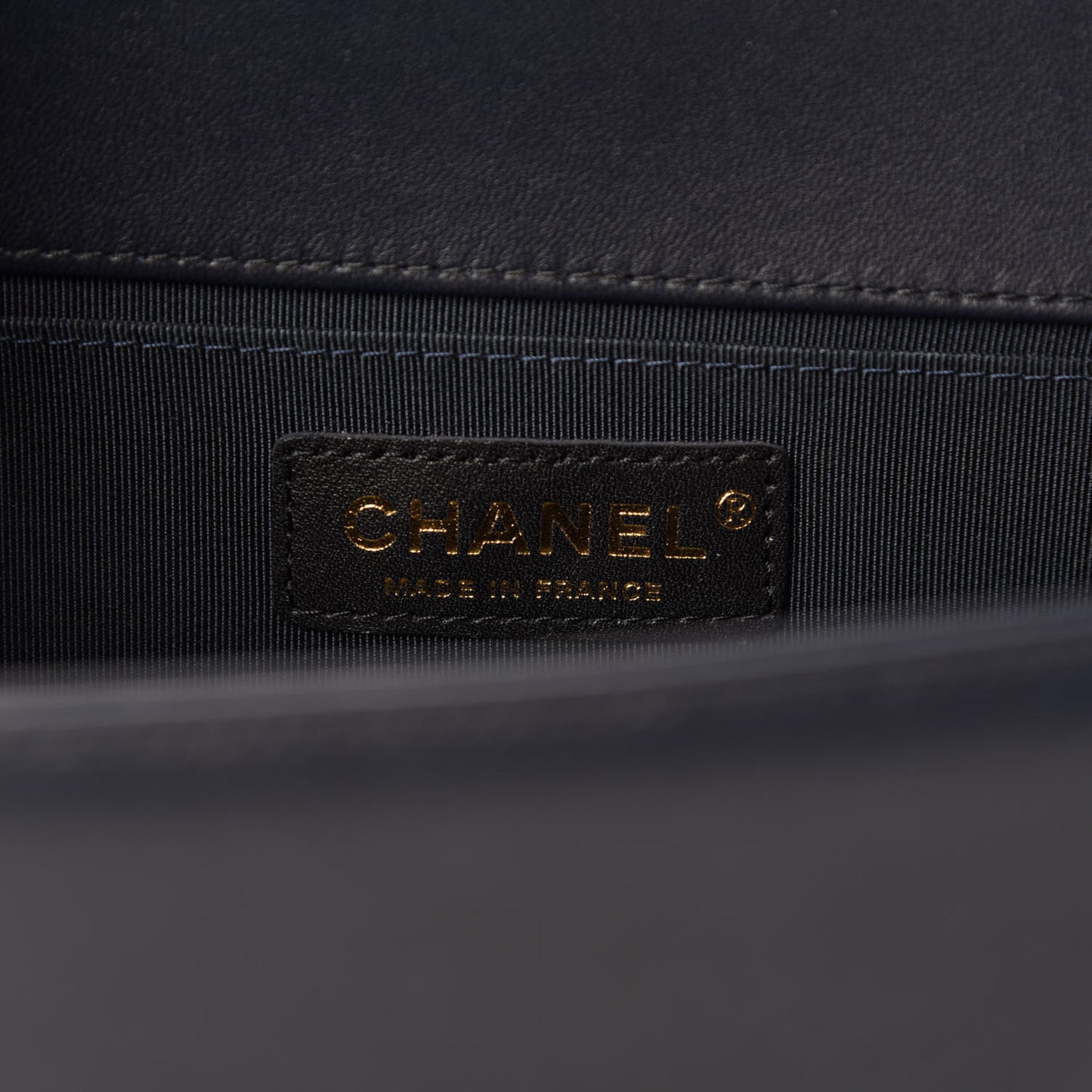 Lambskin Quilted Medium Boy Flap Dark Blue