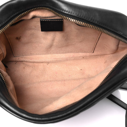Gucci Calfskin Matelasse Small GG Marmont Chain Shoulder Bag Black 5 of 13