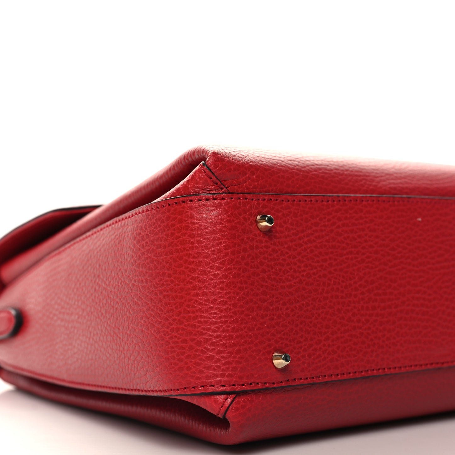 Dollar Calfskin Medium Interlocking G Top Handle Shoulder Bag Red