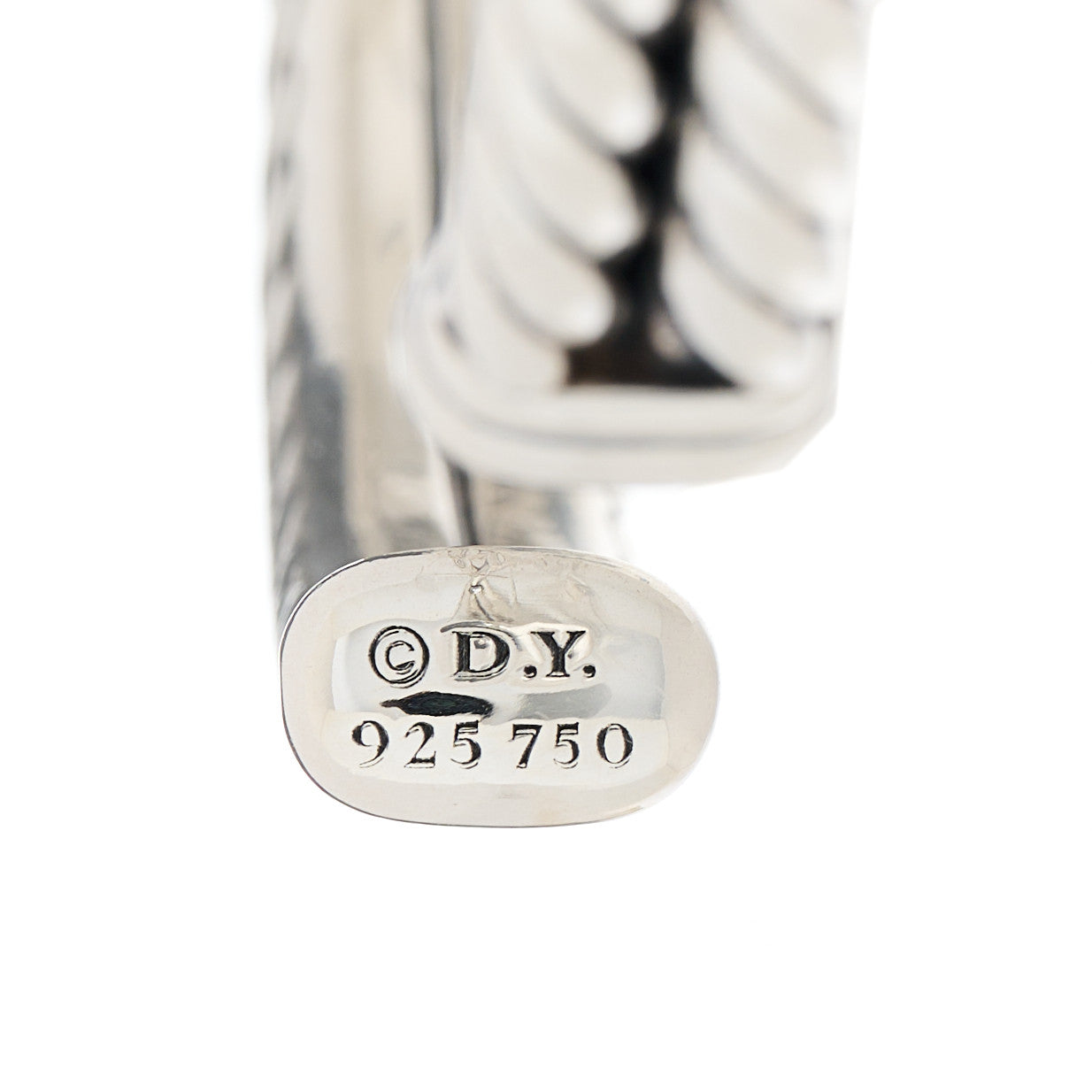 David Yurman Sterling Silver 18K Yellow Gold Cable Loop Bracelet 3 of 3