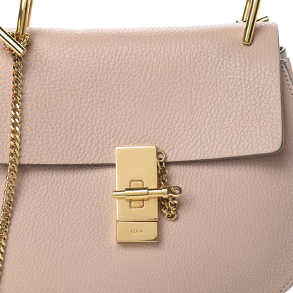 Chloe Grained Lambskin Drew Shoulder Bag Cement Pink 12 of 14