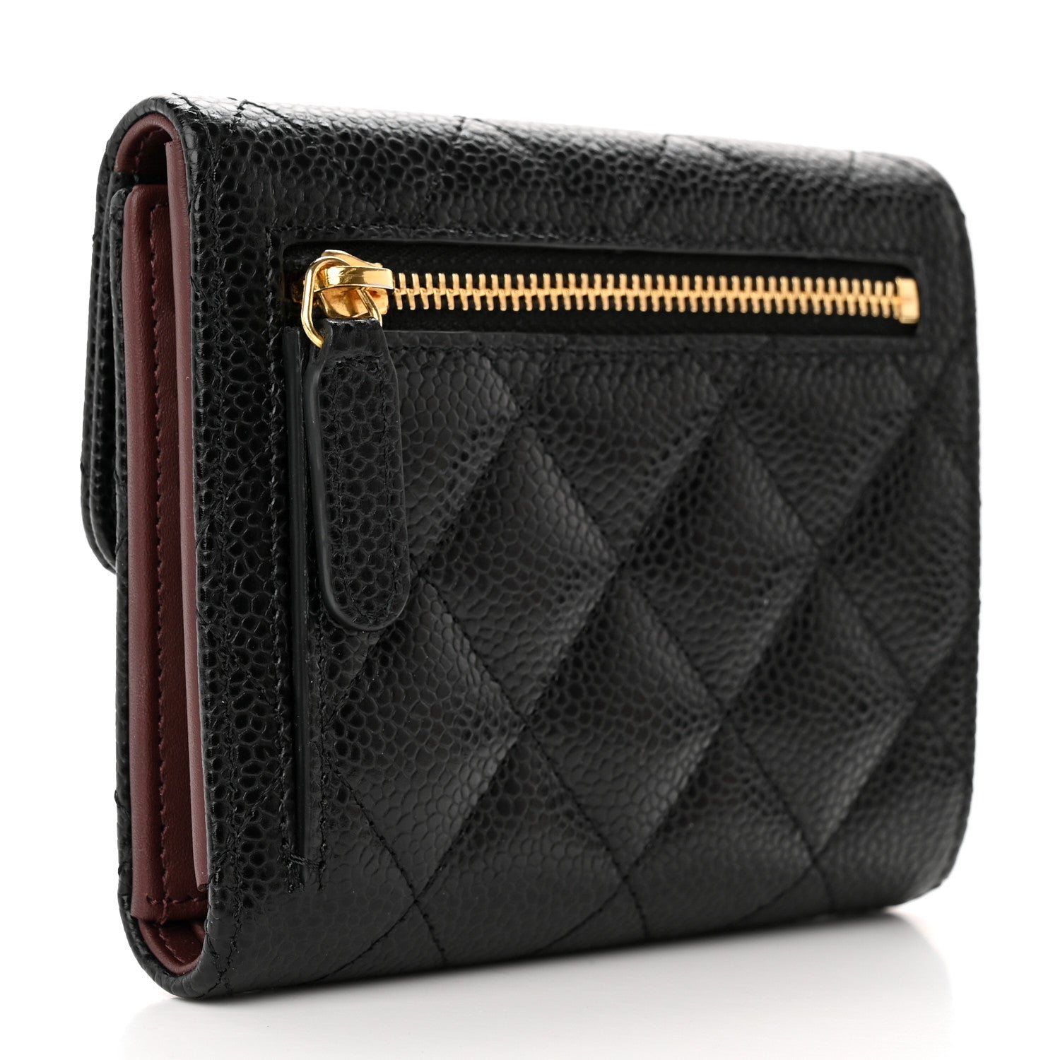 Chanel Caviar Quilted Compact Flap Wallet Black 3 of 12