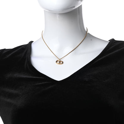 Christian Dior Metal CD Logo Necklace Gold 2 of 4