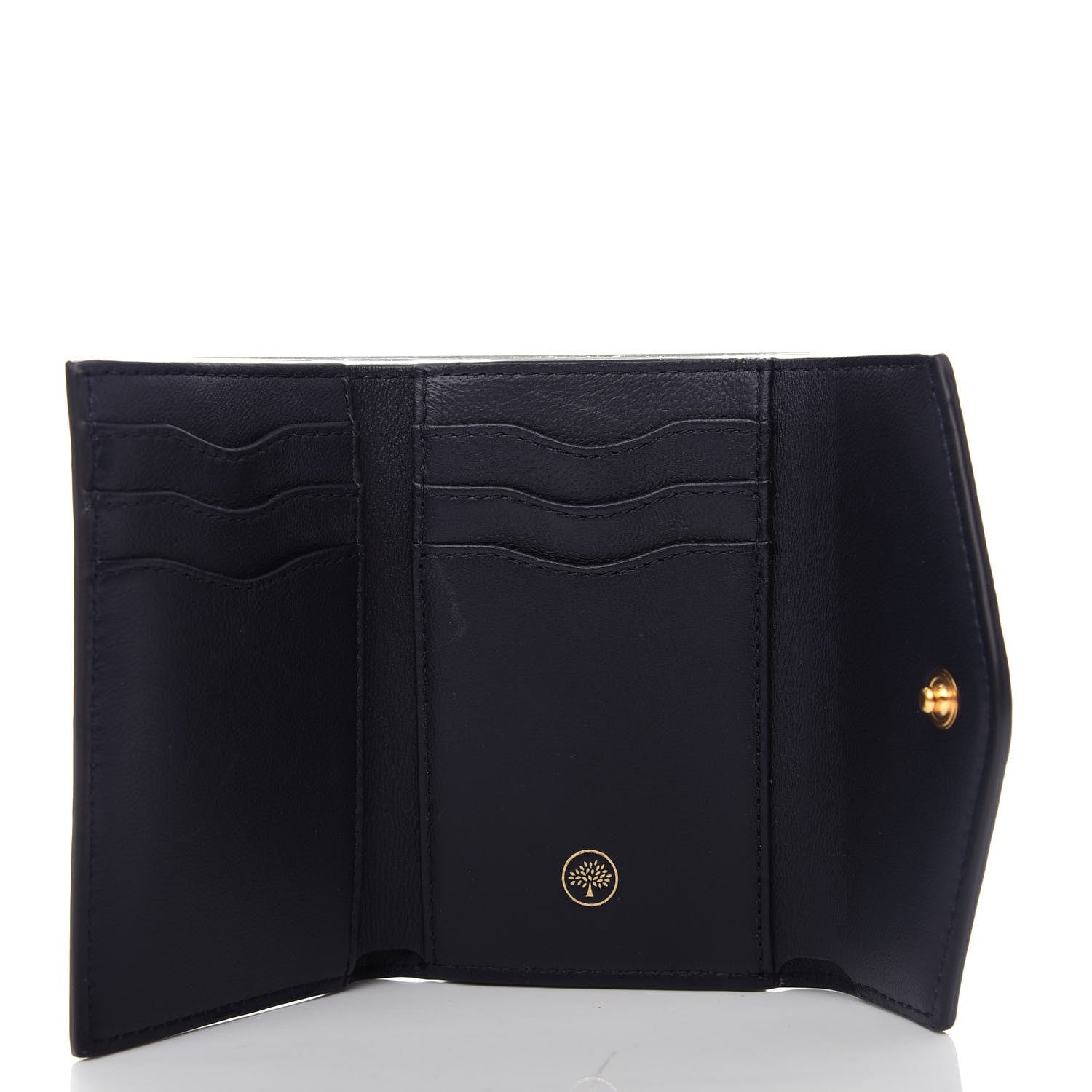 Mulberry Shiny Crocodile Embossed Stud Folded Multi Card Case Wallet Scarlet 5 of 6