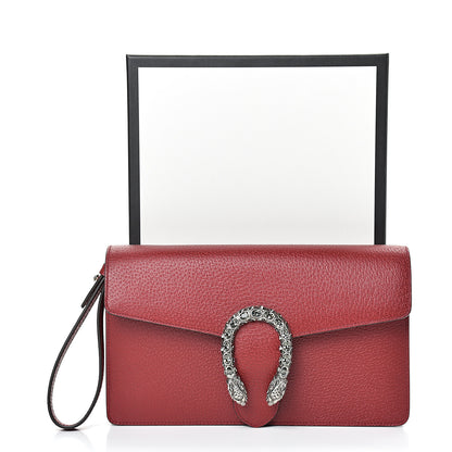 Gucci Grained Calfskin Dionysus Clutch Wristlet Red 8 of 8