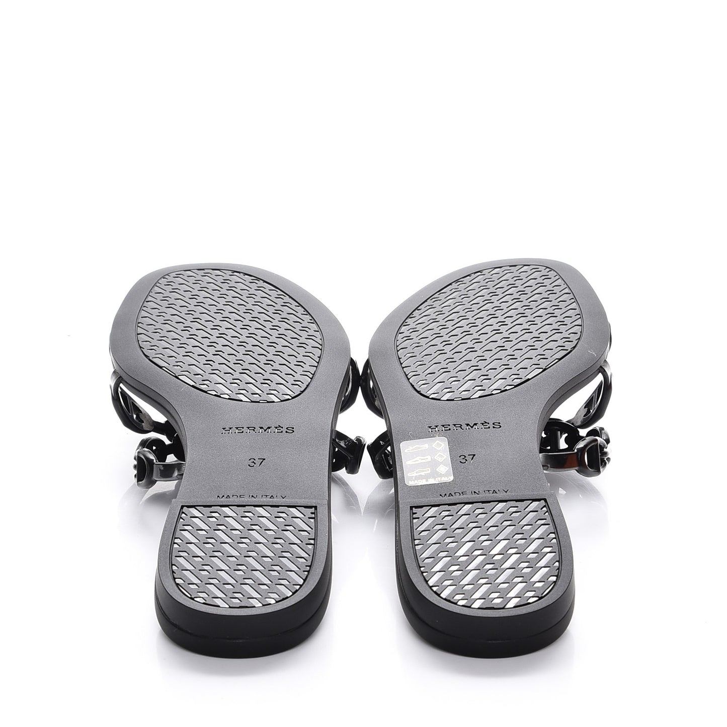 Rubber Chaine d'Ancre Rivage Sandals 37 Black