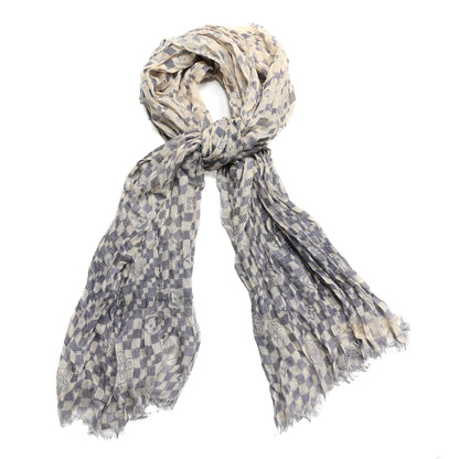 Louis Vuitton Cashmere Silk Damier Azur Scarf 1 of 4