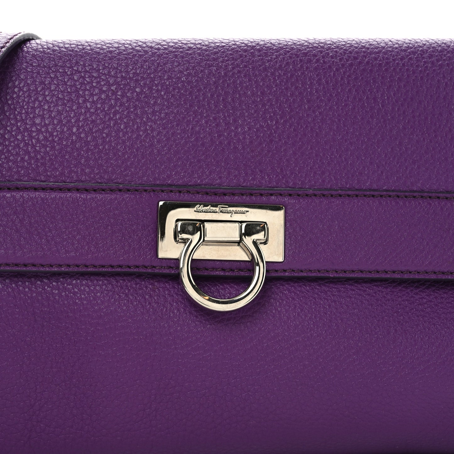 Calfskin Abbey Crossbody Purple