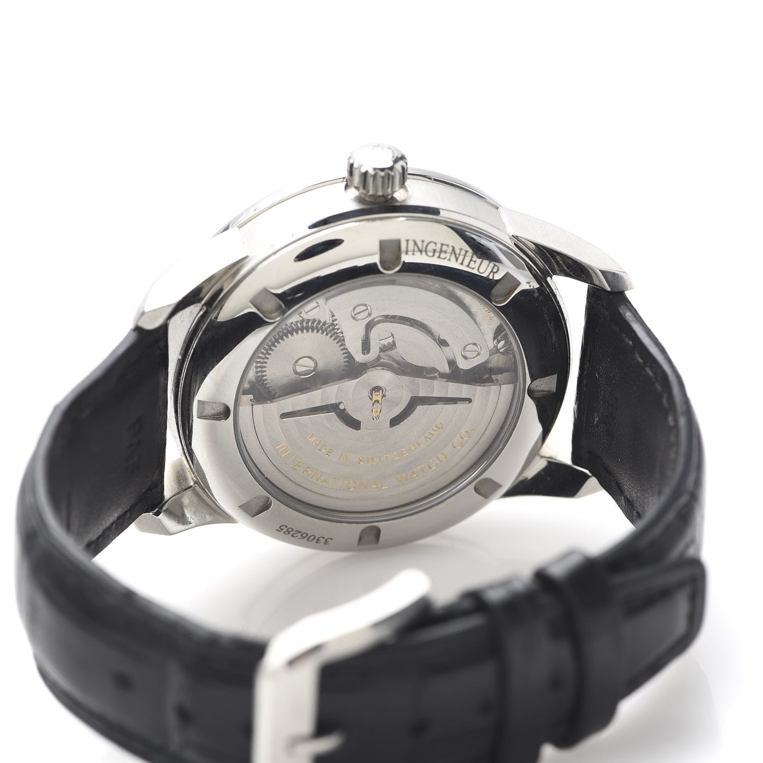 IWC Stainless Steel Alligator 42.5mm Ingenieur 1955 Automatic Watch Black IW323301 5 of 7