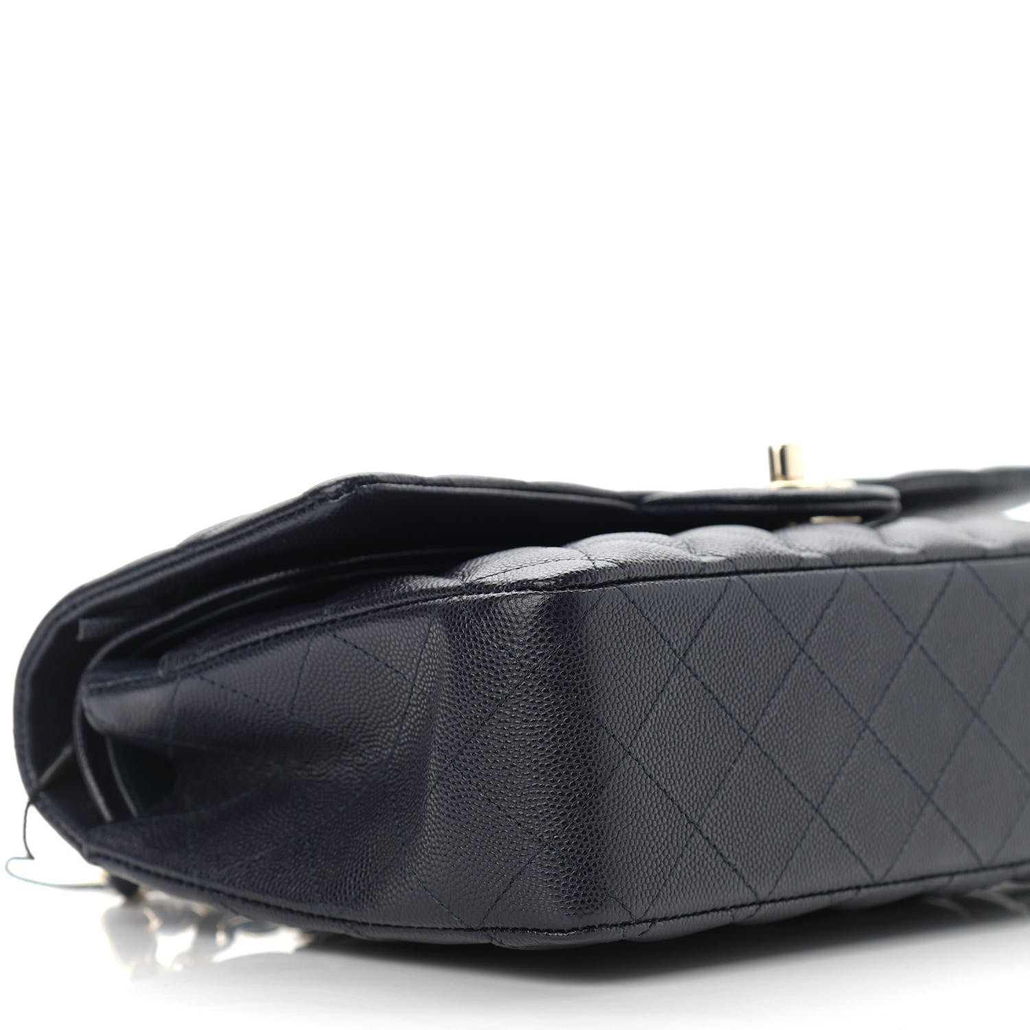 Chanel Caviar Quilted Medium Double Flap Navy 8 of 10