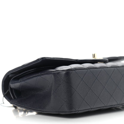 Chanel Caviar Quilted Medium Double Flap Navy 8 of 10