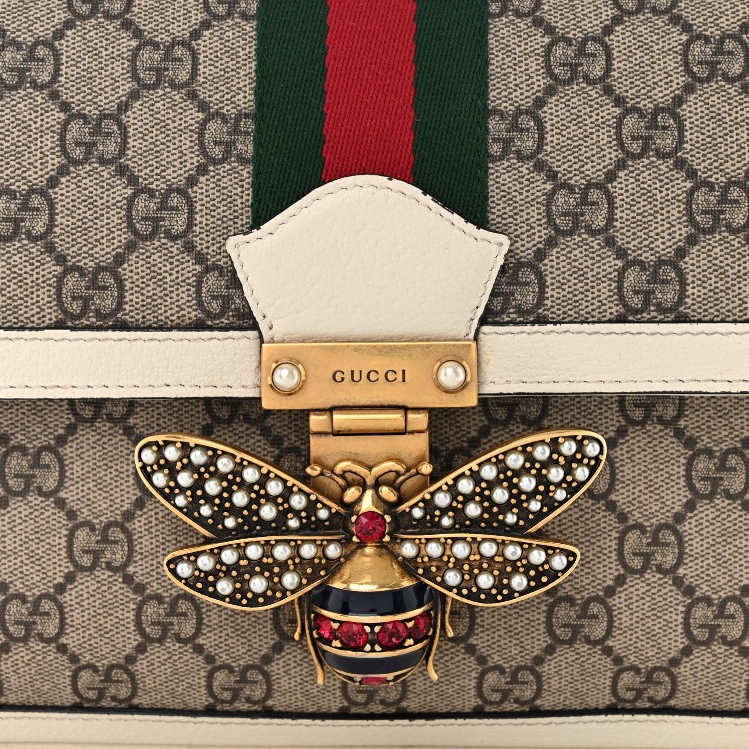 Gucci GG Supreme Monogram Medium Queen Margaret Shoulder Bag Mystic White 11 of 20