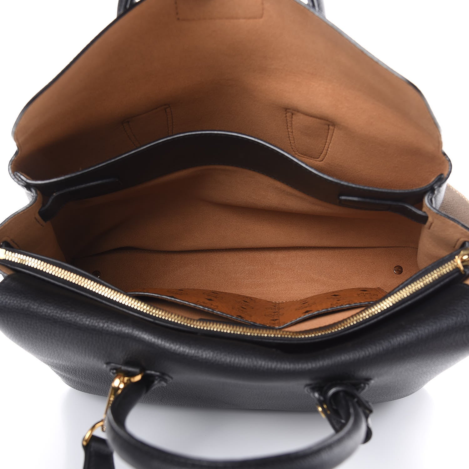 MCM Grained Calfskin Large Milla Tote Black 7 of 14