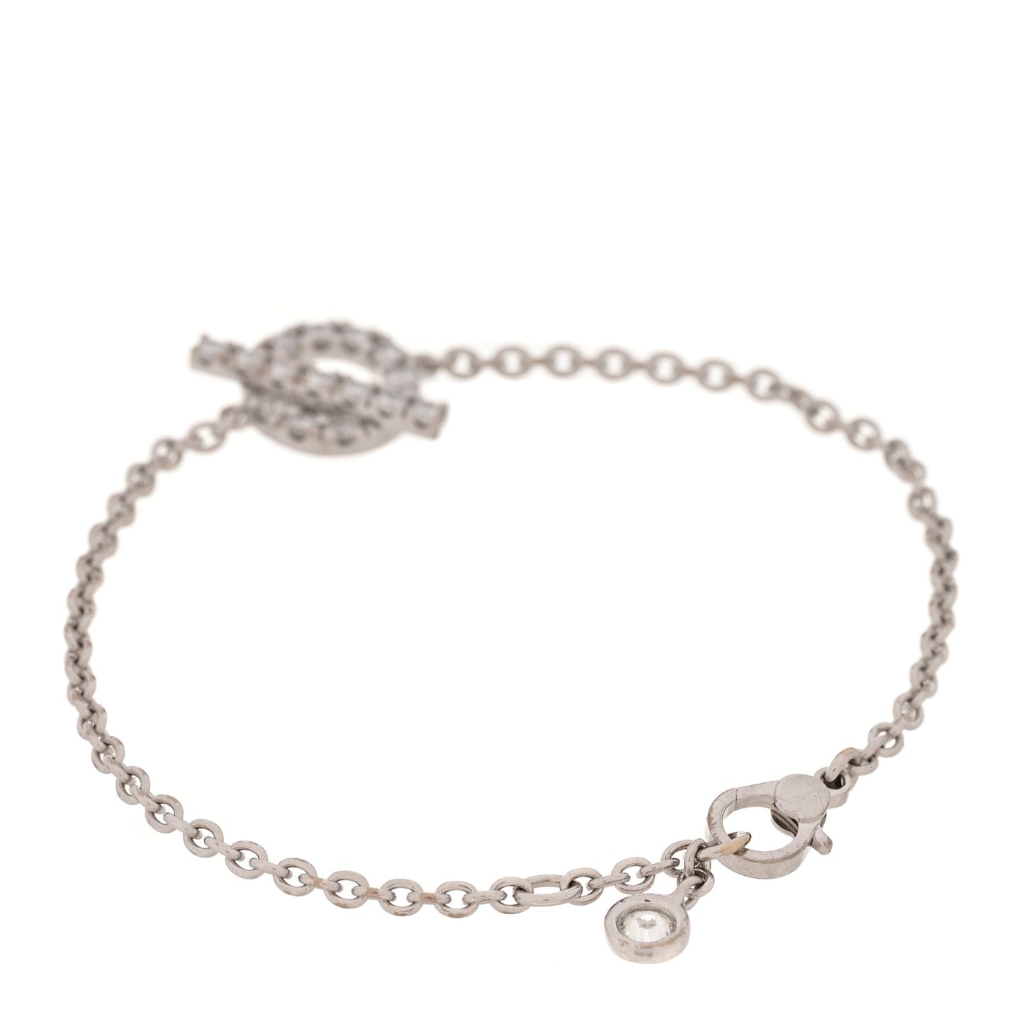18K White Gold Diamond Finesse Bracelet XS