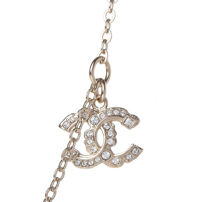 Chanel Crystal CC Necklace Light Gold 5 of 6