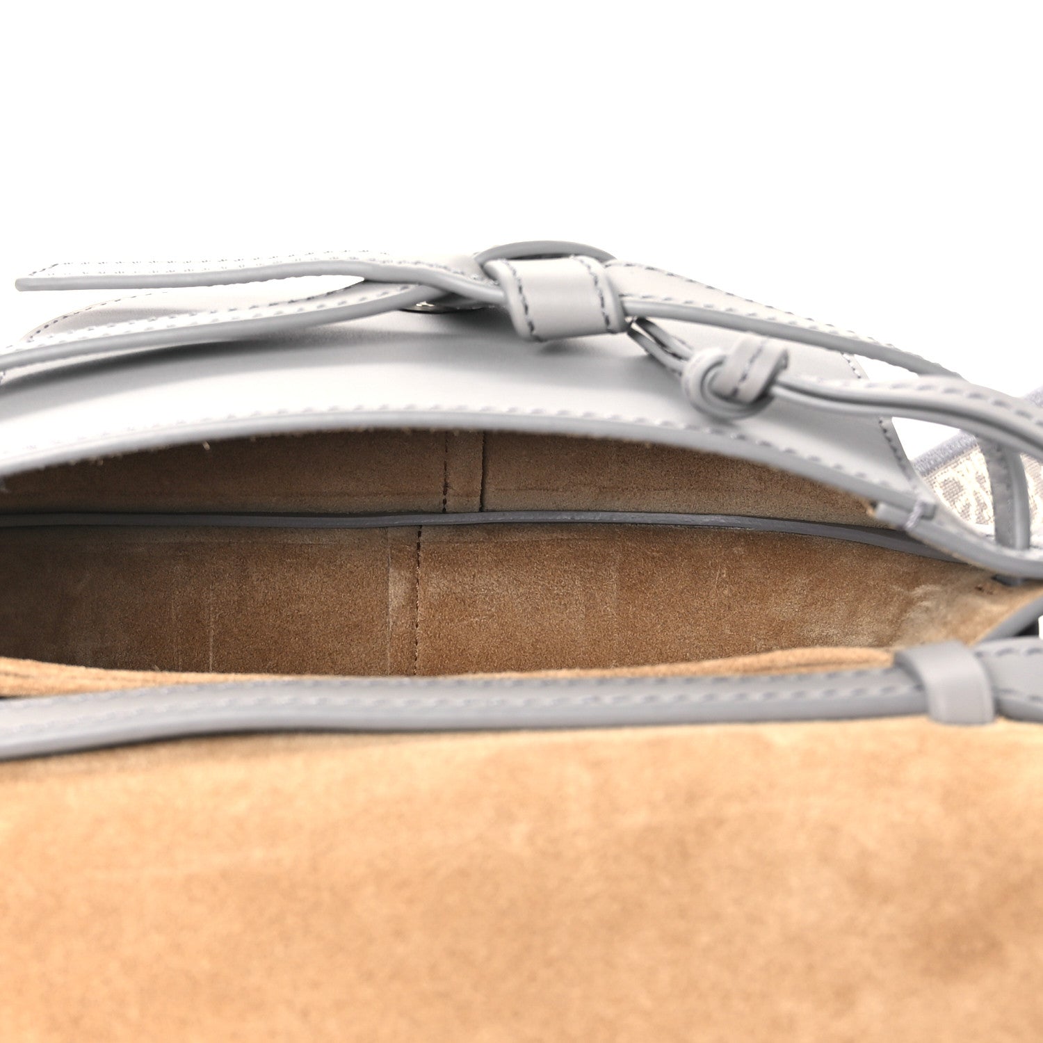 Loewe Calfskin Jacquard Mini Gate Dual Bag Ash Grey 5 of 9