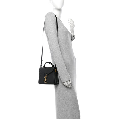 Saint Laurent Grain de Poudre Mini Classic Monogram Cassandra Top Handle Black 2 of 11