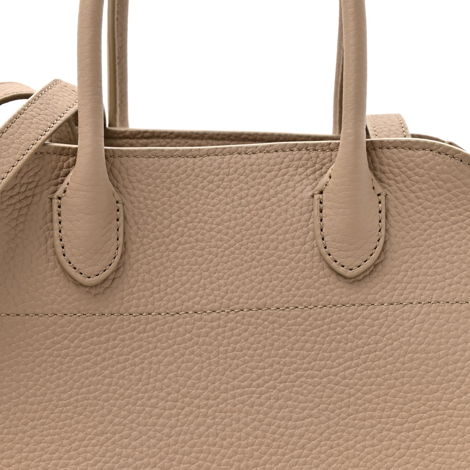 The Row Grained Calfskin Soft Margaux 10 Bag Dark Taupe Dark Taupe 7 of 10