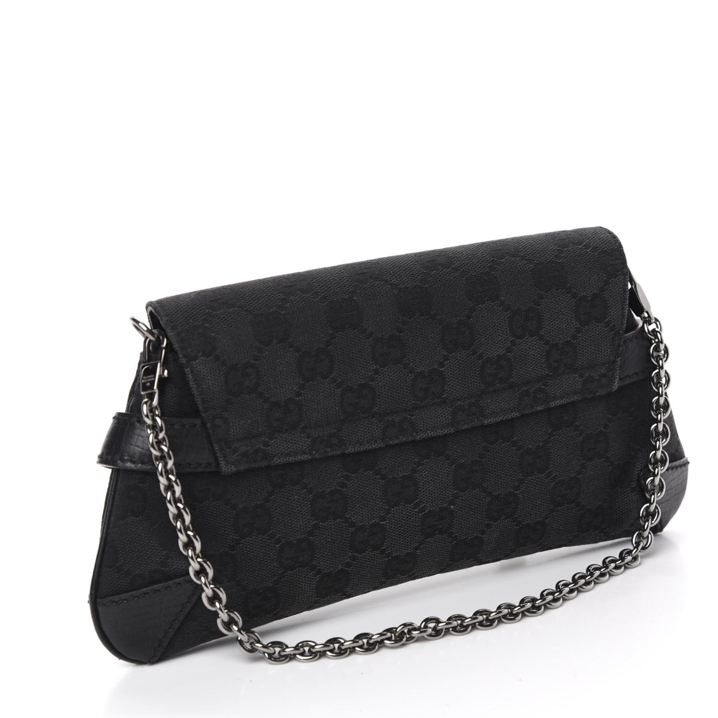 Monogram Horsebit Chain Clutch Black