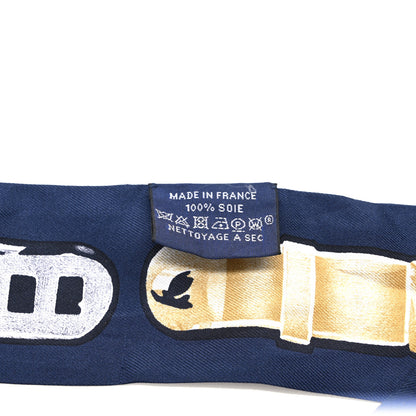 Hermes Silk Le Tresor De Medor Twilly Marine Gris Black 4 of 4